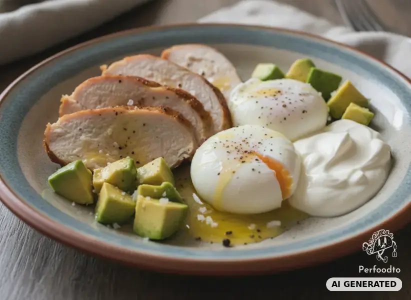 Putenbrust mit Avocado und Eiern