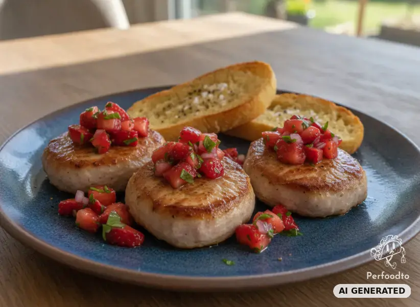 Schweinsmedaillons mit Erdbeersalsa