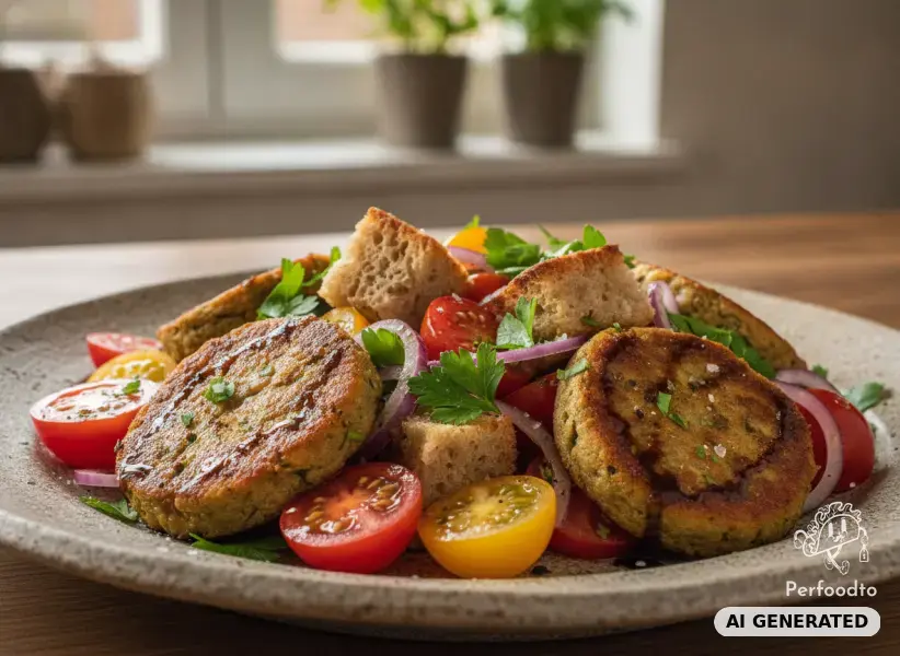 Rustikaler Brotsalat mit Tomaten