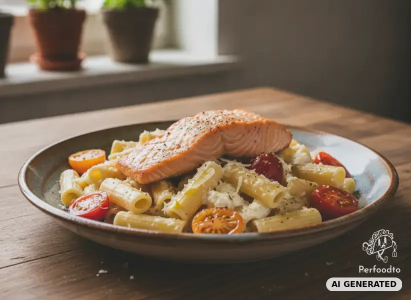 Pasta mit Lachs und Ricotta
