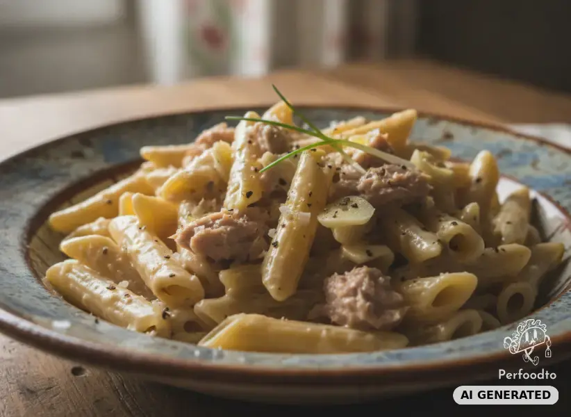 Cremige Pasta mit Thunfisch