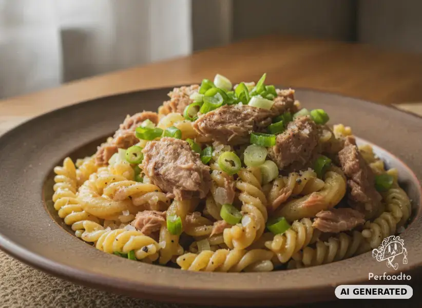 Pasta mit Thunfisch und Jungzwiebeln